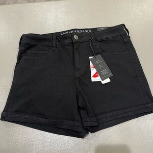 NWT American eagle low rise black denim shorts.